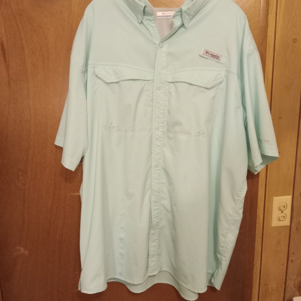 Men short sleeve Columbia PFG fishing shirt XXL